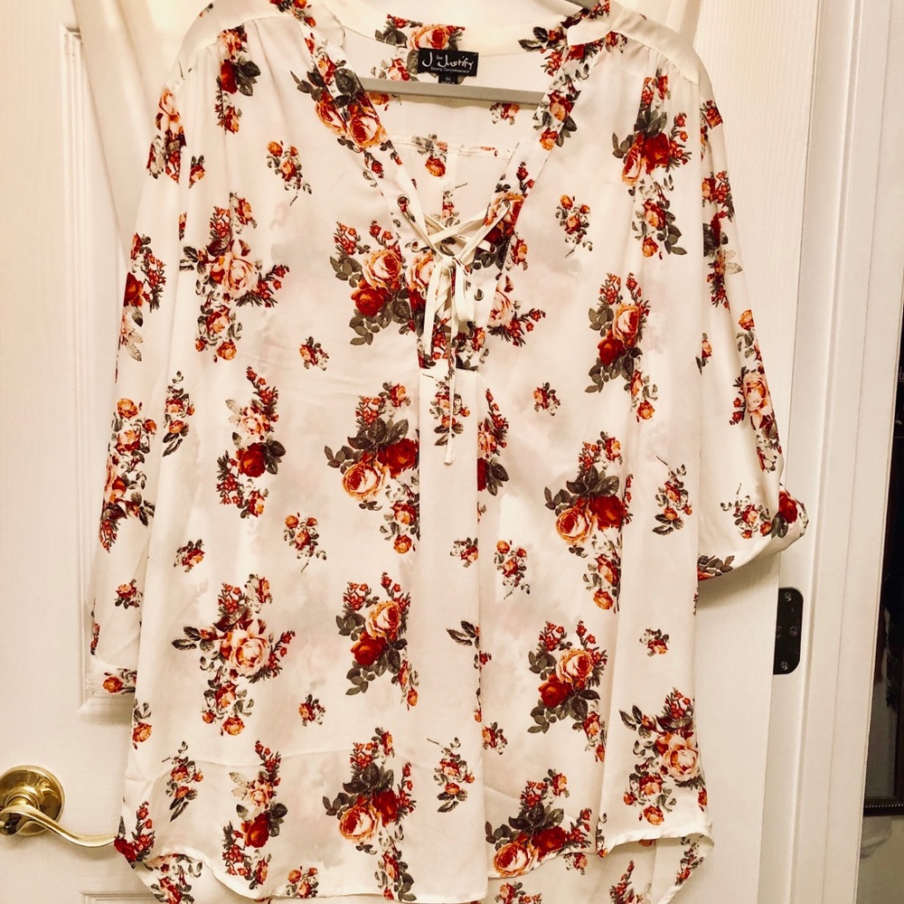 ✨like new Floral Chiffon blouse